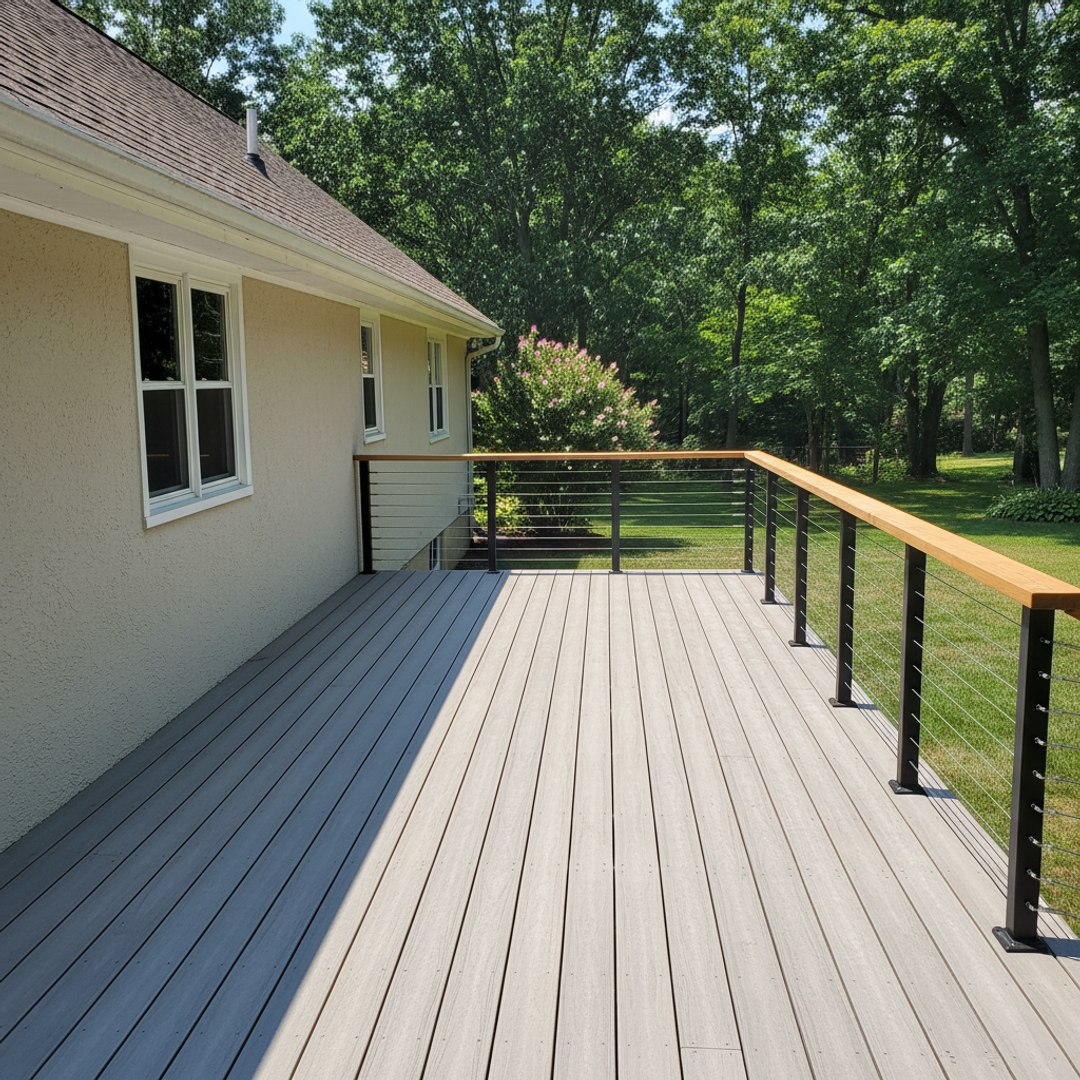 Deck Railing Installation completed by Coastal Deck Solutions in Woodbridge, NJ